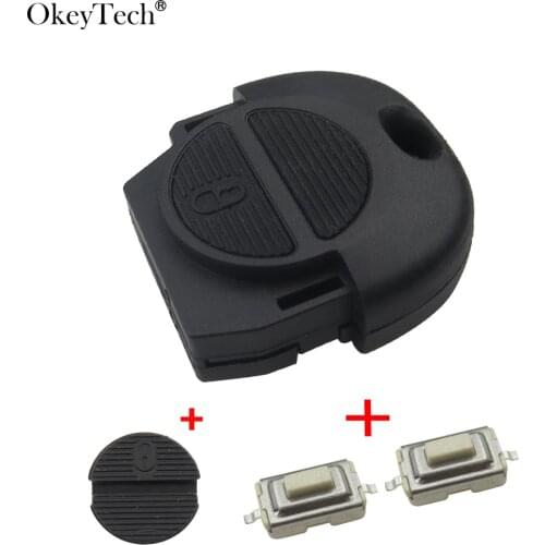 OkeyTech For Nissan Micra Almera Primera XTrail 2 Buttons Remote Key Shell 1PC Key Case+ 1PC key Repair+ 2PCS Micro Swicthes