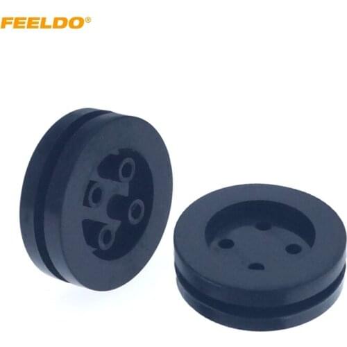 FEELDO 2Pcs 30mm Car LED Bulb Headlight Flat Dustproof Rubber Seal Ring With 4-Preformed Hole Wire Ring #FD6413