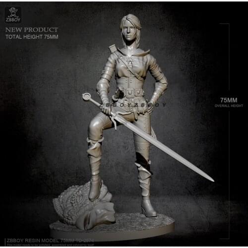 H75mm 1/24 Resin model kits DIY figure self-assembled TD-2574