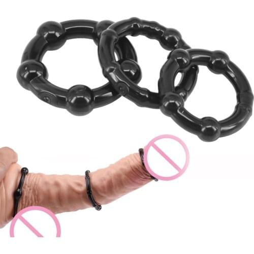 3 Colors Penis Ring Delaying Ejaculation Silicone Cock Rings Multi-color Small Sex Toys for Couples Lock Ejaculation Sex Rings
