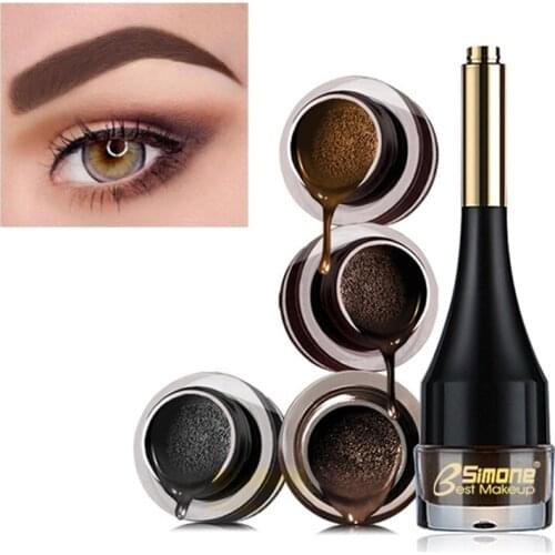 Eyebrow Makeup Tattoo Enhancer Cream Natural Waterproof Air Cushion Eyebrow Cream Long Lasting Make Up Gel With Brush TSLM1