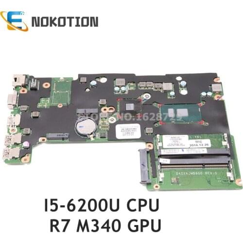 NOKOTION For HP 430 G3 laptop motherboard SR2EY I5-6200U CPU R7 M340 GPU DDR3L 830945-001 830945-501 830945-601 DA0X61MB6G0