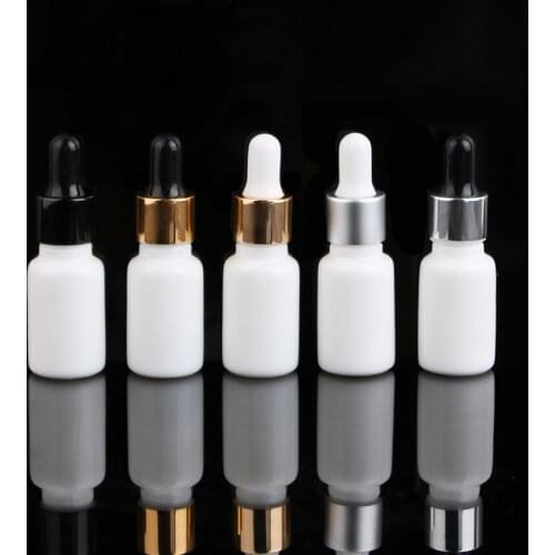 Merx Beauty Wholesales 21pcs 10ml 1/3 Floz Glass Dropper White Glass Dropper Bottle Cosmetic Bottle Essential Oil Bottle