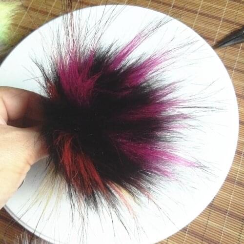 Fashion28 Colorful Big Pompon Key Chain Fluffy Fake Fur Ball Key Ring Cute Pendant Bag Charming Car Key Holder Personality Gifts