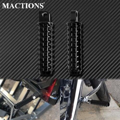 Motorcycle Footpegs Gloss Black Footrests Foot Pegs Control Custom Pedal For Harley Touring Dyna Softail Sportster XL FXST FLHT