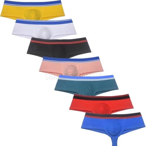 Men Cotton Cheeky Boxer Briefs Underwear Trunks Brazil Bikini Bottoms Mens Panties Male Skimpy Pouch Shorts