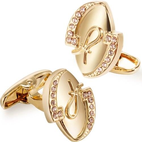 HAWSON Novelty Luxury Cufflinks for Men Light Champagne Crystal Cuff Button High Quality Mens Accessoire Best Gift for Wedding