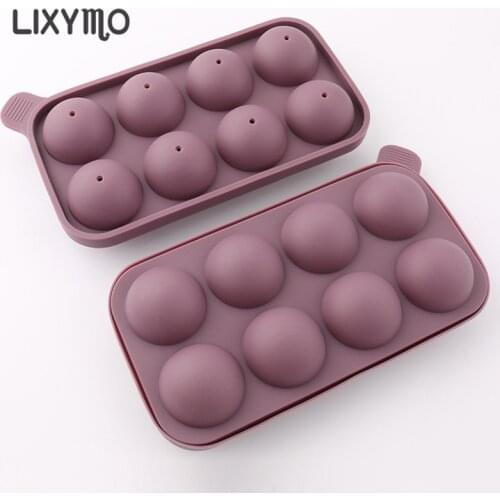 New Sillicone Cake Pop Molds 1 Set (Top & Bottom Mold) DIY lollipop Moulds 8 Units Holes Set Baking Tray Mould LIXYMO