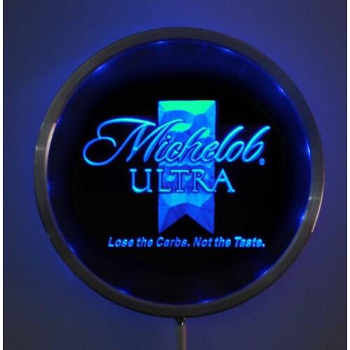 Rs-a0051 Michelob Ultra Beer LED Neon Round Signs 25cm/ 10 Inch - Bar Sign with RGB Multi-Color Remote Wireless Control Function