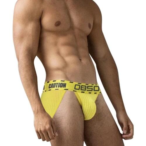 21New Brand Sexy Briefs Underwear Men High Fork Gay Bikini Man Panties Cotton Breathable Soft Cuecas Mens Underware Slip 3Colour