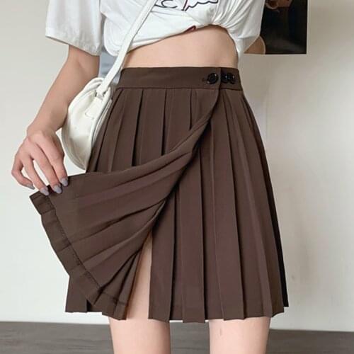 Harajuku Women Mini Sweet Korean Casual A-Line Skirt Female High Waist Kawaii Pleated Skirt Ladies Summer Skirts