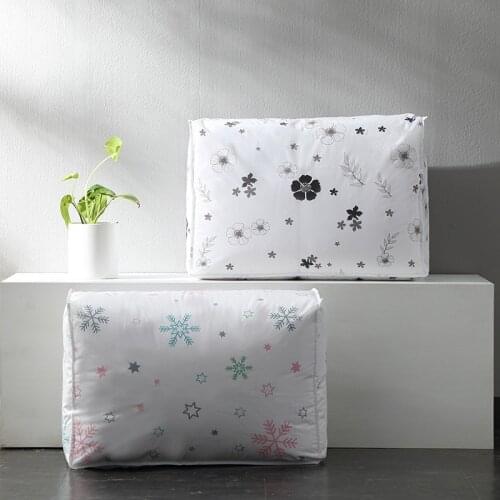 1 Pc PEVA Foldable Quilt Storage Bags Large Moving Packing Bag Pattern Printing Waterproof and Dust proof Clothing Storage Bag