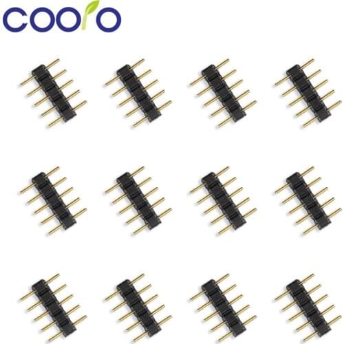 10pcs/lot, 5pin RGB connector, 5 pin needle, male type double 5pin, for LED RGBW strip connector