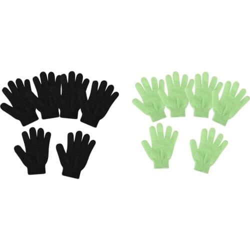 12 Pieces Nylon Exfoliating Gloves Bath Shower Spa Cleaning Mitt Scrubber Gloves