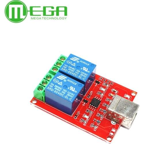 2 Channel USB Relay Module Programmable Computer Control For Smart Home DC 5V