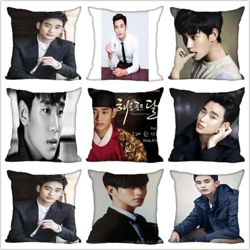 Custom Kim Soo Hyun Square Pillowcase Custom Zippered Bedroom Home Pillow Cover Case 1pcs custom 40x40cm