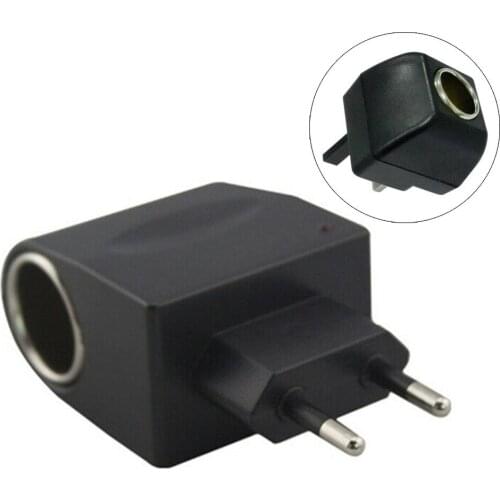 Black Car Charger Adapter Lighter Socket Plastic 12VDC 600mA High Quality