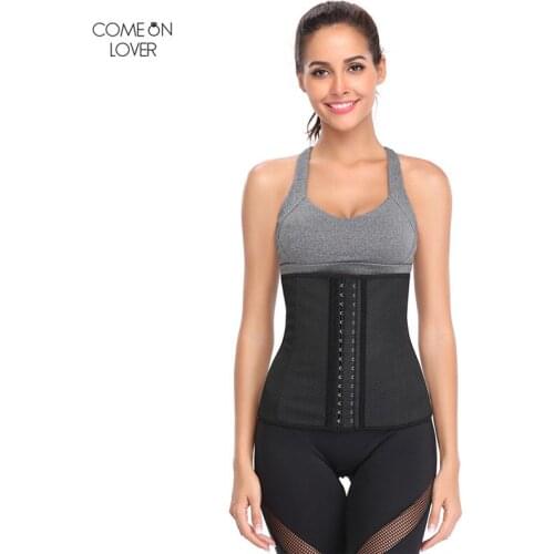 Comeonlover Steel Bone Corset Latex Slim Underbust Girdles Corset Soft Workout Waist Cincher Breathable Waisttrainer AT2250