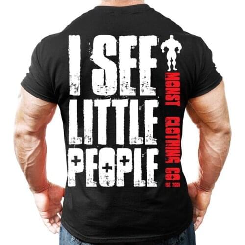 2019 Mens Summer Gyms Casual T Shirt Gyms Fitness Bodybuilding Muscle Male Short Shirts Cotton Tee Tops Clothing