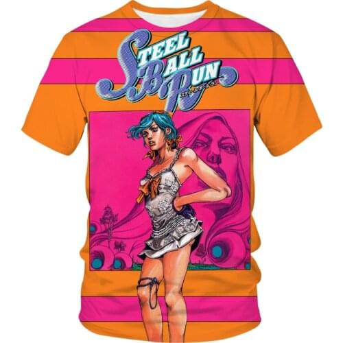 Anime T-shirt JOJOs Bizarre Adventure 3D Print Streetwear Harajuku Men Women Fashion O-Neck T Shirt JOJO Hip Hop Male Tees Tops