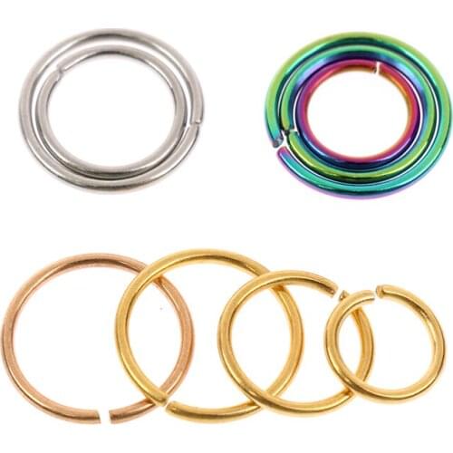 3/5pcs Surgical Steel Seamless Nose Hoops Ear Tragus Lip Piercing Rings Jewelry