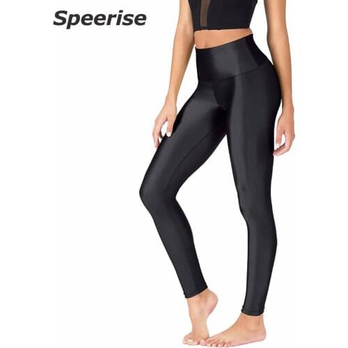 Speerise Exercise Pants For Women Workout Fitness High Waisted Sport Yoga Leggings Dance Pants Elastic Training Gym Trousers