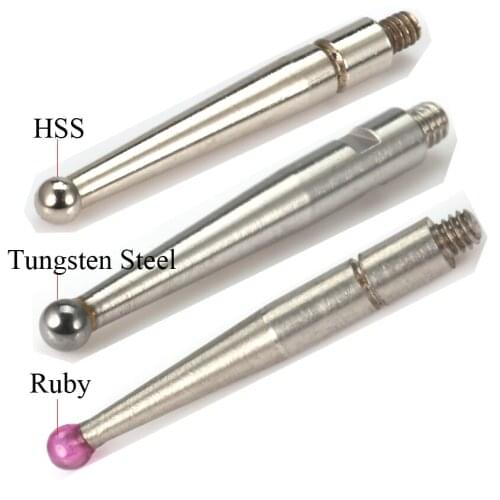 M1.4 M1.8 M2 Thread 2mm Head OD 15mm 18mm Length Tungsten Steel Head Pin Gauge Micrometer Tip Lever Dial Test Indicator Probe