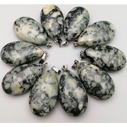 Fashion natural Crazy stone charms big water drop pendants for necklaces jewelry making 10pcs/lot wholesale free shipping
