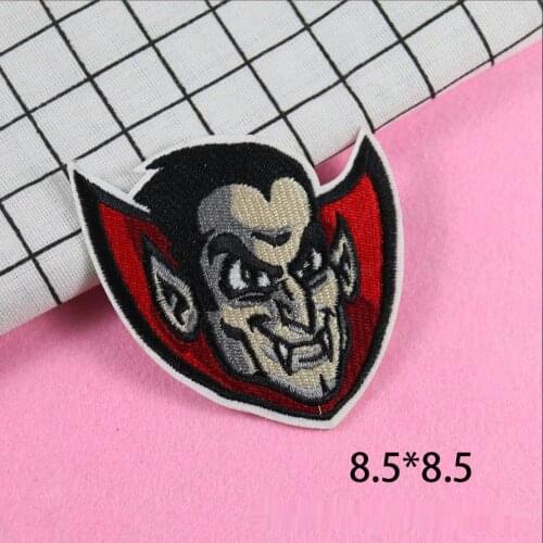 Cartoon Embroidery Badges Vampire Demon Bat Skeleton Cloth Patches Iron on Children Clothing Accessories Adhesive Patch Sticker