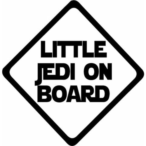 Creative Little Jedi Baby Boarding Car Sticker Pvc Personalized Auto Bumper Cover Scratch Decoration Warning Decal 14cm*14cm