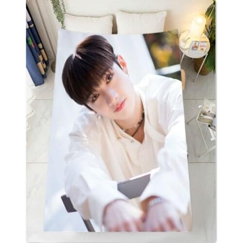 New Bang Chan Blanket Bedding Sofa Bedroom Bedspread boyfriend korea Hwang Hyun Jin Flannel blanket Customize