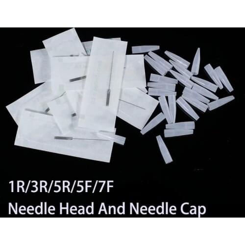 1R/3R/R5/5F/7F Micro-Needle Head And Needle Cap Eyebrow Lips Disposable Tattoo Tools Permanent Makeup Set Sterile, Safe 100PCS