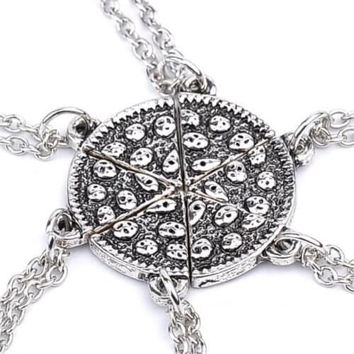 Pizza Necklaces for Friends Charm Pendant Statement Necklace Best Friends BBF Price Of 1pc
