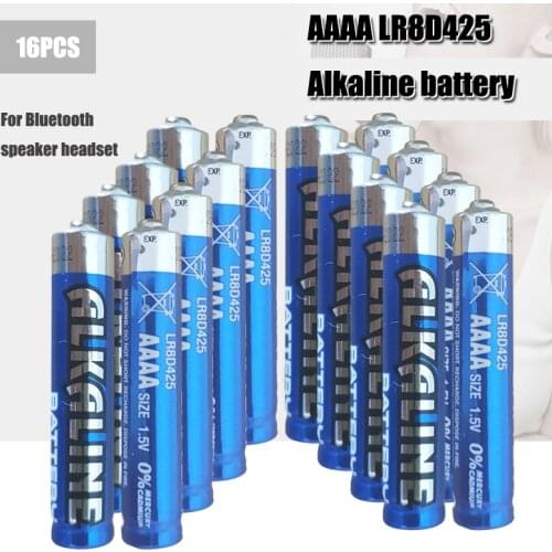 16pcs 1.5V E96 AAAA primary battery alkaline battery dry battery laser pen battery Bluetooth headset
