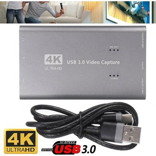 Durable Aluminum Alloy Video Capture Card Portable Live Streaming Recorder Box Device For Live Broadcasts Video Recording