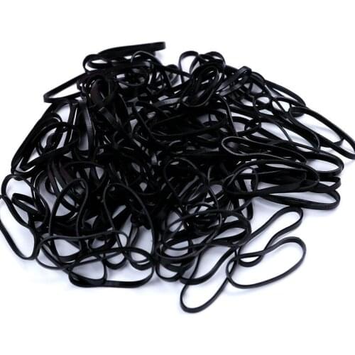 200pcs Girls Braiding Hairbands S/L Black Elastic Ponytail Holder Women Rubber Bands Hair Styling Ties Hair Accessories
