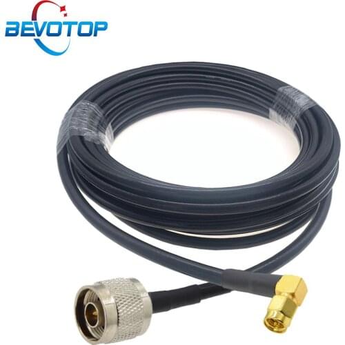 RG58 Cable N Male to SMA Male Right Angle RF Adapter Pigtail RF Coaxial Cable 50 Ohm RG-58 Extension Cord Jumper Custom Cable