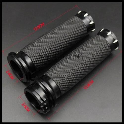 New Motorcycle Grips Handle Black CNC 1"25mm Handlebar Hand Grips Fit For Harley Sportster Touring Dyna Softail Custom