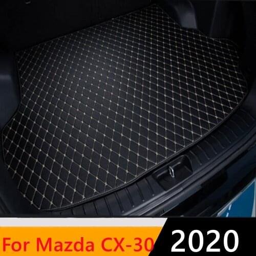 Sinjayer Car AUTO Trunk Mat ALL Weather AUTO Tail Boot Luggage Pad Carpet Flat Side Cargo Liner Fit For Mazda CX-30 CX30 2020