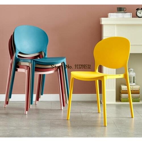 Nordic dining chair thickened plastic backrest stool home modern minimalist desk chair makeup chair restaurant dining table chai