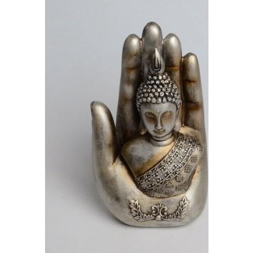 Resin Ornament Buddha Statue Buddhism HomeDecoration for Craft Ornaments Home Decoration Birthday Gifts Desk Exorcism Blessing