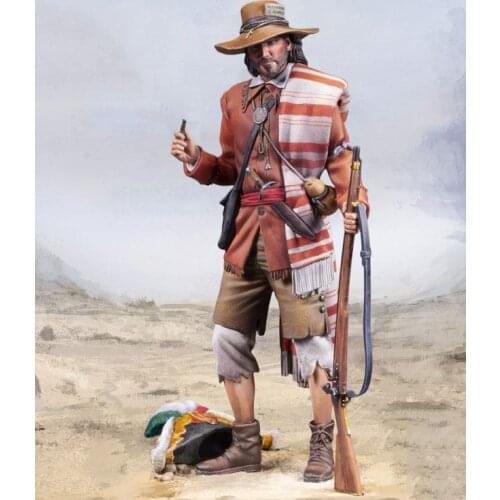 Unassambled 1/24 ancient officer stand with hat Resin figure miniature model kits Unpainted