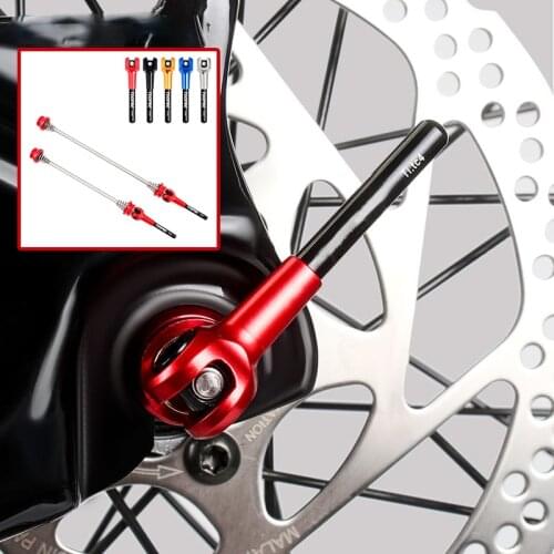 Bicycle Wheels Locking Security Quick Release Skewer Titanium Axle CNC Turning Cycling Hub for MTB Road Bike Accessories