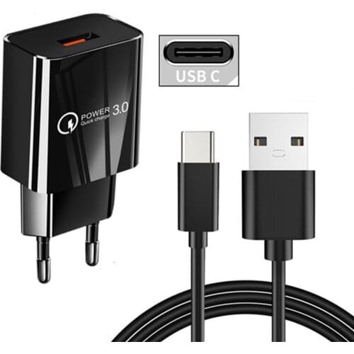 Realme Narzo 20 3 7 Pro 20A C15 Phone Charger 9V 3A Quick Charge USB Plug Adapter Type C Micro Cable For Samsung S20 FE M31S A10