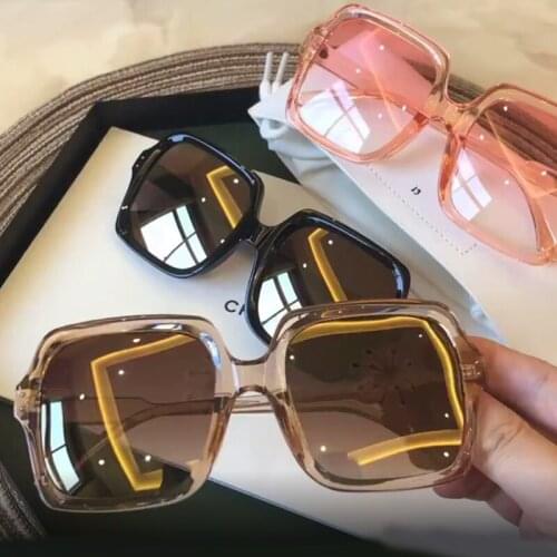 2021 New Big Square Sunglasses Oversized Sunglasses Women Luxury Brand Vintage Gradient Sun Glasses Brand Eyewear Gafas de sol