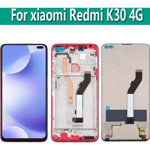Original 6.67" For Xiaomi Redmi K30 4G M1912G7BE M1912G7BC LCD Display Touch Screen Digitizer Assemby With Frame Replace Parts