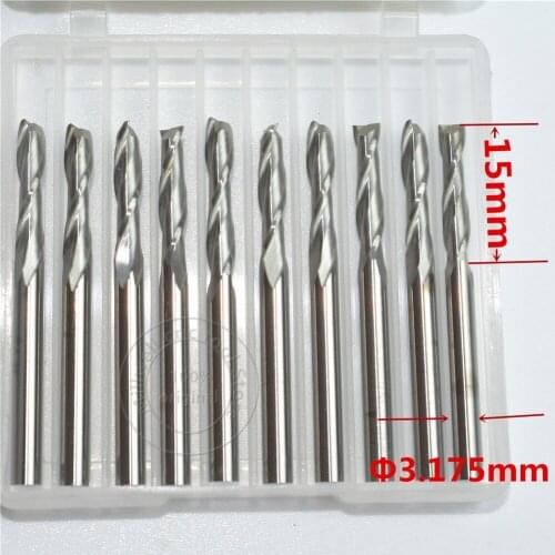 3.175mm*15mm,Freeshipping,CNC wood tools,carbide End Mill,woodworking insert router bit,Tungsten steel milling ,MDF,PVC,Acrylic