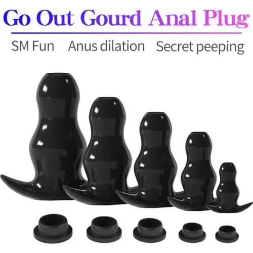 5pcs Hollow Anal Plug Dildo Dilator Sex Toys For Women Men Vaginal Anal Speculum Enema Anale Cleansing Butt Plug Annal Sex Shop