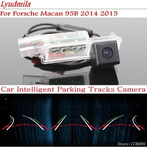 Car Intelligentized Dynamic Trajectory Parking Camera FOR Porsche Macan 95B 2014 2015 Backup Reversing Camera Rear View Camera