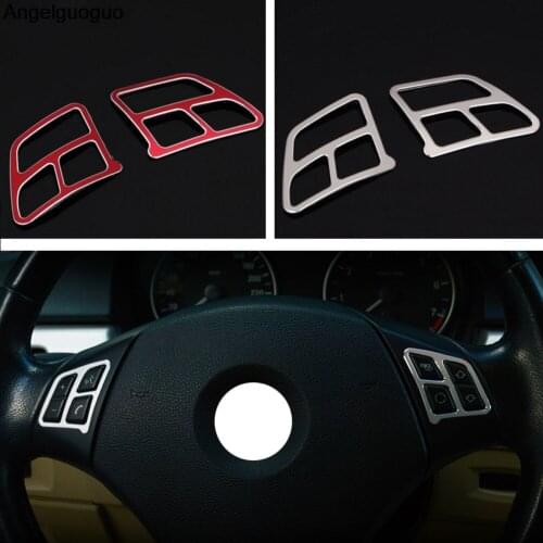 Car styling For BMW E90 2005-2012 Steering Wheel Button Cover Trim Frame Sticker